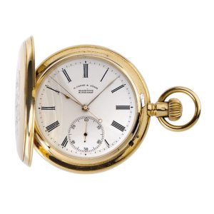 German gold hunting watch with jumping seconds Circa 1903