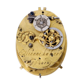 Early gilt metal extremely rare miniature rock crystal watch