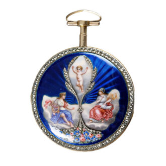 French gold, enamel and stones set pocket watch Circa 1799