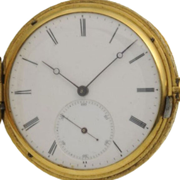 French gold and enamel hunting cased watch Circa 1850 French gold and enamel hunting cased watch Circa 1850