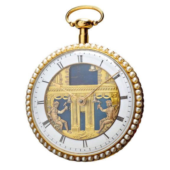 Swiss repeating verge with Jacquemarts automaton Circa 1820