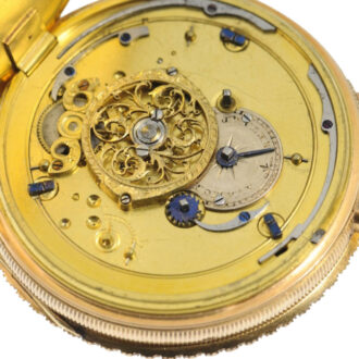 Swiss repeating verge with Jacquemarts automaton Circa 1820