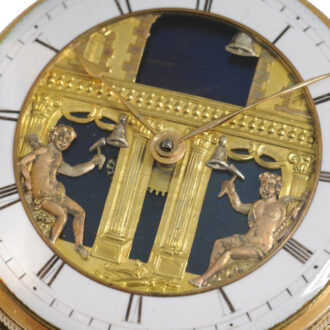 Swiss repeating verge with Jacquemarts automaton Circa 1820