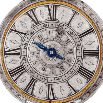 Italian silver and enamel pair cased verge watch Circa 1700