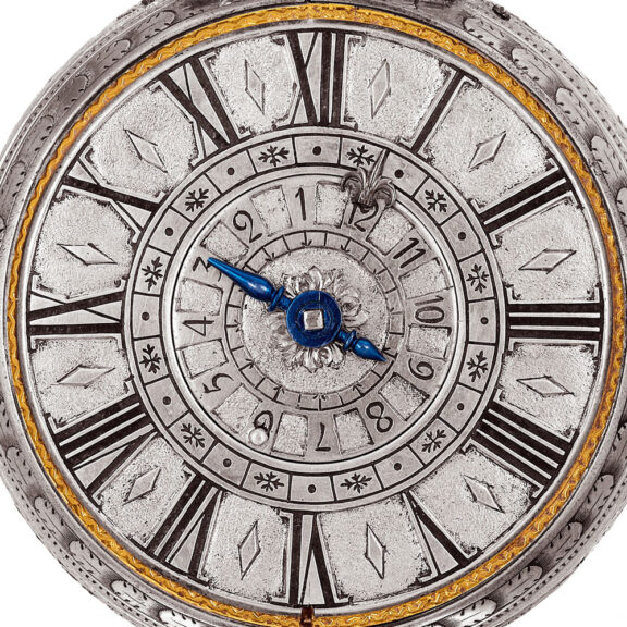Italian silver and enamel pair cased verge watch Circa 1700 Italian silver and enamel pair cased verge watch Circa 1700