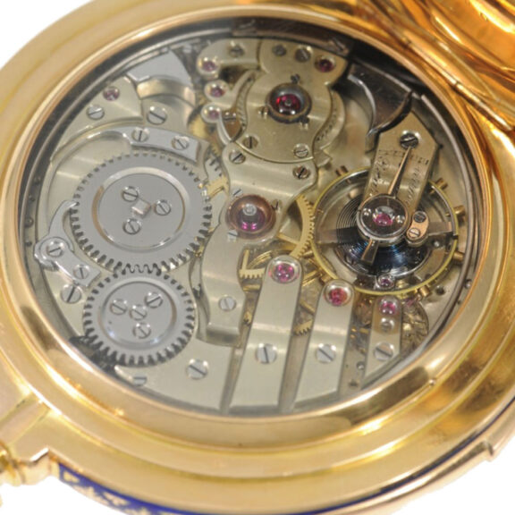 Swiss gold full hunting minute repeater Circa 1890 Swiss gold full hunting minute repeater Circa 1890