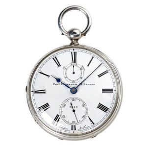 English silver pocket chronometer with power reserve Circa 1859