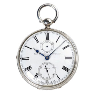 English silver pocket chronometer with power reserve Circa 1859