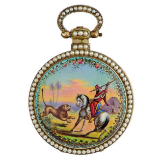 Swiss silver enamel pocket watch for the Chinese market Circa 1850