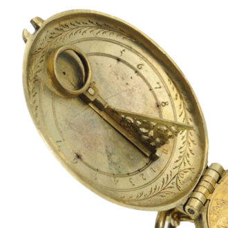 French gilt and silver oval verge watch Circa 1625