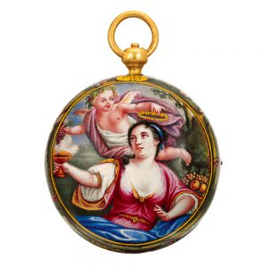 Decorative Dutch gilt metal verge with date Circa 1725