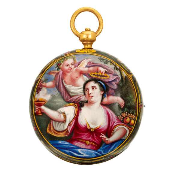 Decorative Dutch gilt metal verge with date Circa 1725