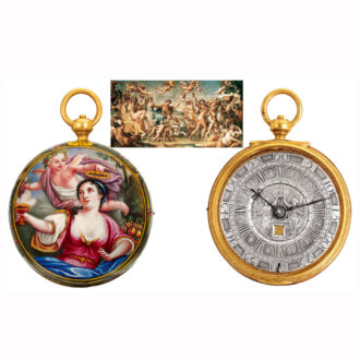 Decorative Dutch gilt metal verge with date Circa 1725