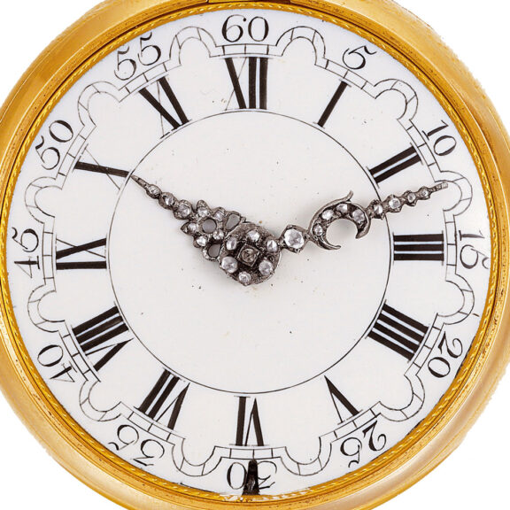 Fine and rare Dutch gold repoussé verge watch Circa 1740 Fine and rare Dutch gold repoussé verge watch Circa 1740