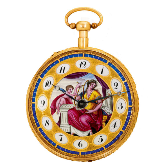 Swiss musical striking and repeating cylinder watch Circa 1820