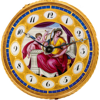 Swiss musical striking and repeating cylinder watch Circa 1820