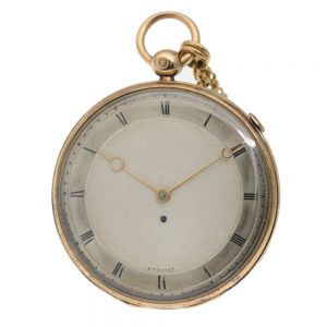 French gold quarter repeating cylinder watch Circa 1825