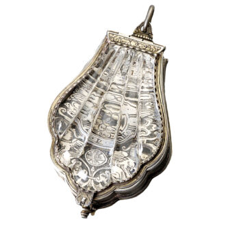 German silver and rock crystal shell shaped verge Circa 1880