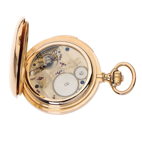 German gold hunting case minute repeating watch Circa 1896 German gold hunting case minute repeating watch Circa 1896