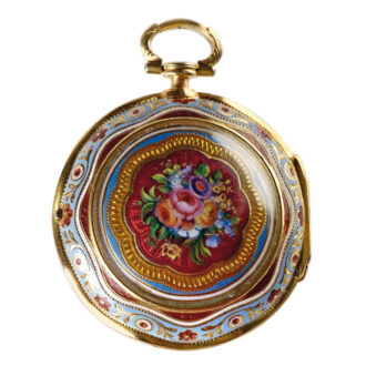 English gold enamel verge pocket watch Circa 1817
