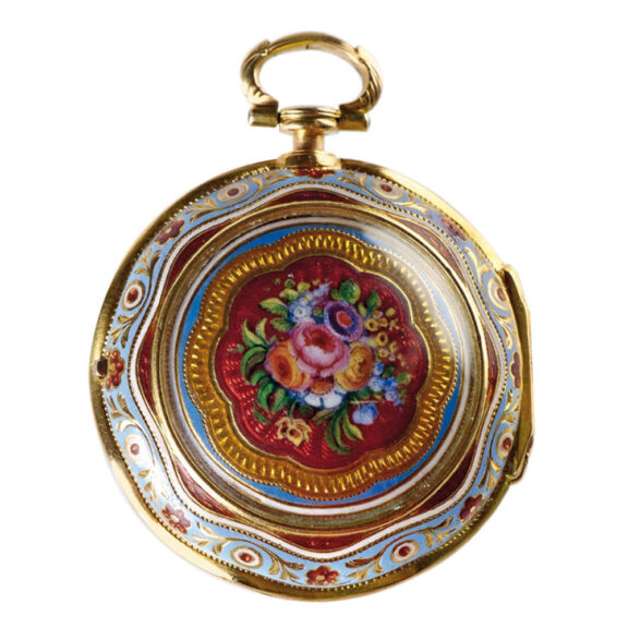English gold enamel verge pocket watch Circa 1817
