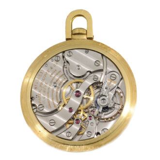 Fine Swiss 18k gold open faced complicated watch Circa 1947