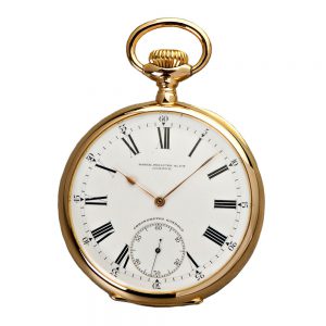 Classical Swiss gold watch, Chronometro Gondolo Circa 1908