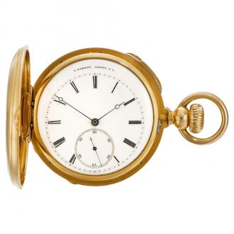 American hunting cased keyless lever pocket chronometer Circa 1880