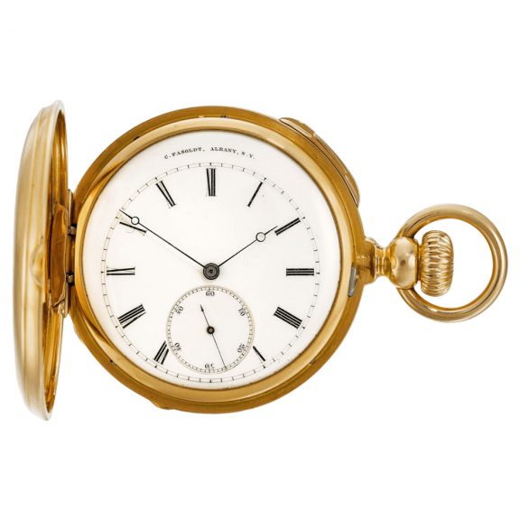 American hunting cased keyless lever pocket chronometer Circa 1880