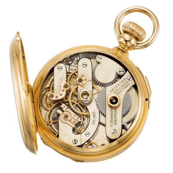 American hunting cased keyless lever pocket chronometer Circa 1880 American hunting cased keyless lever pocket chronometer Circa 1880