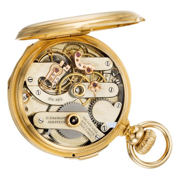 American hunting cased keyless lever pocket chronometer Circa 1880 American hunting cased keyless lever pocket chronometer Circa 1880