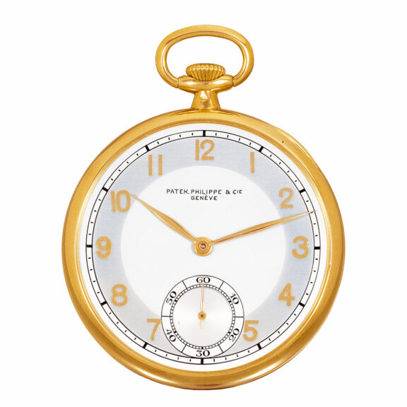 Swiss yellow gold open faced keyless dress watch Circa 1937
