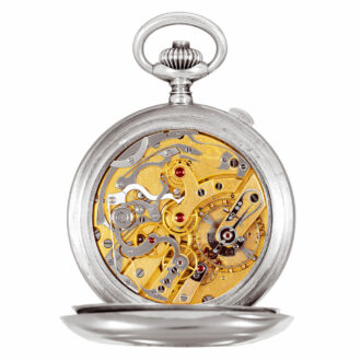 Swiss silver split seconds chronograph watch Circa 1930