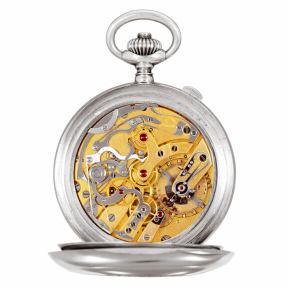 Swiss silver split seconds chronograph watch Circa 1930 Swiss silver split seconds chronograph watch Circa 1930