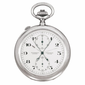 Swiss silver split seconds chronograph watch Circa 1930