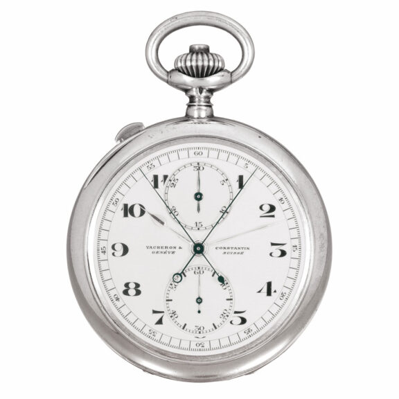 Swiss silver split seconds chronograph watch Circa 1930