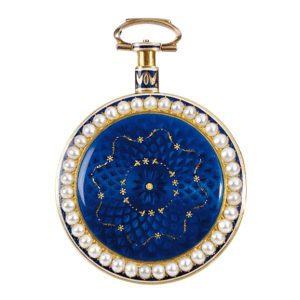 French gold verge enamel pocket watch Circa 1800