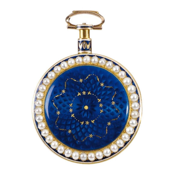 French gold verge enamel pocket watch Circa 1800 French gold verge enamel pocket watch Circa 1800