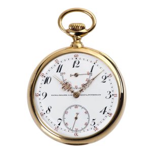 Swiss gold pocket watch with 30h power reserve Circa 1911