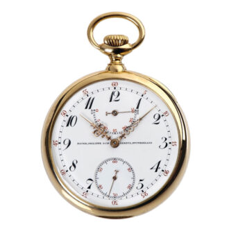 Swiss gold pocket watch with 30h power reserve Circa 1911
