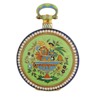 English gold enamel pocket watch for the Chinese market Circa 1830