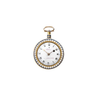 French gold verge enamel pocket watch Circa 1800 French gold verge enamel pocket watch Circa 1800