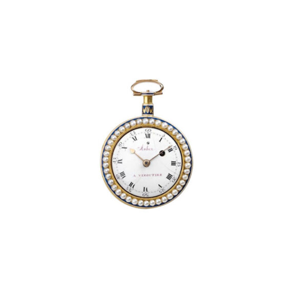 French gold verge enamel pocket watch Circa 1800 French gold verge enamel pocket watch Circa 1800