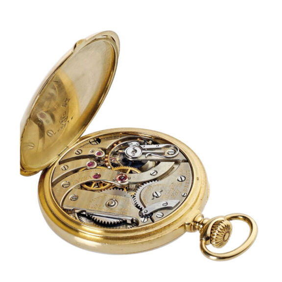 Swiss gold pocket watch with 30h power reserve indicator Circa 1911 Swiss gold pocket watch with 30h power reserve indicator Circa 1911