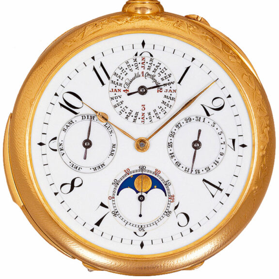 Fine French18 carat gold complicated lever watch Circa 1900 Fine French18 carat gold complicated lever watch Circa 1900