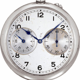 German nickel lever deck watch with power reserve Circa 1940
