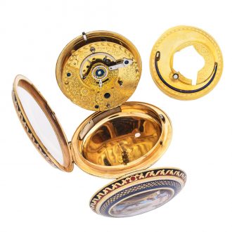 Fine English 18 carat gold watch for the Chinese market Circa 1820