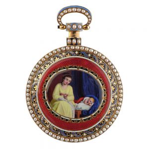 Swiss gold enamel quarter repeater for the Chinese market Circa 1820