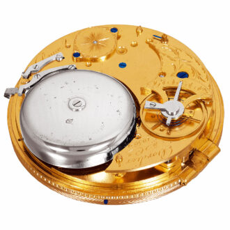 Swiss gold and enamel repeating watch with automaton Circa 1802