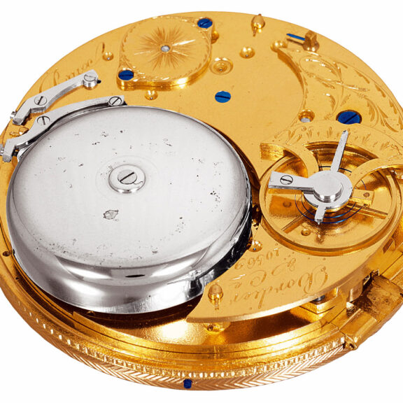 Swiss gold and enamel repeating watch with automaton Circa 1802 Swiss gold and enamel repeating watch with automaton Circa 1802